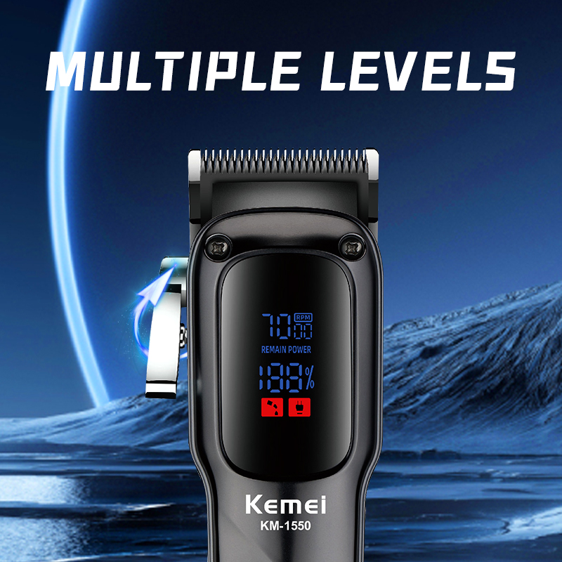 KEMEI km-1550 Hair Clippers Trimmer Rechargeable Electric Hair Clippers Trimmer for Commercial Clippers