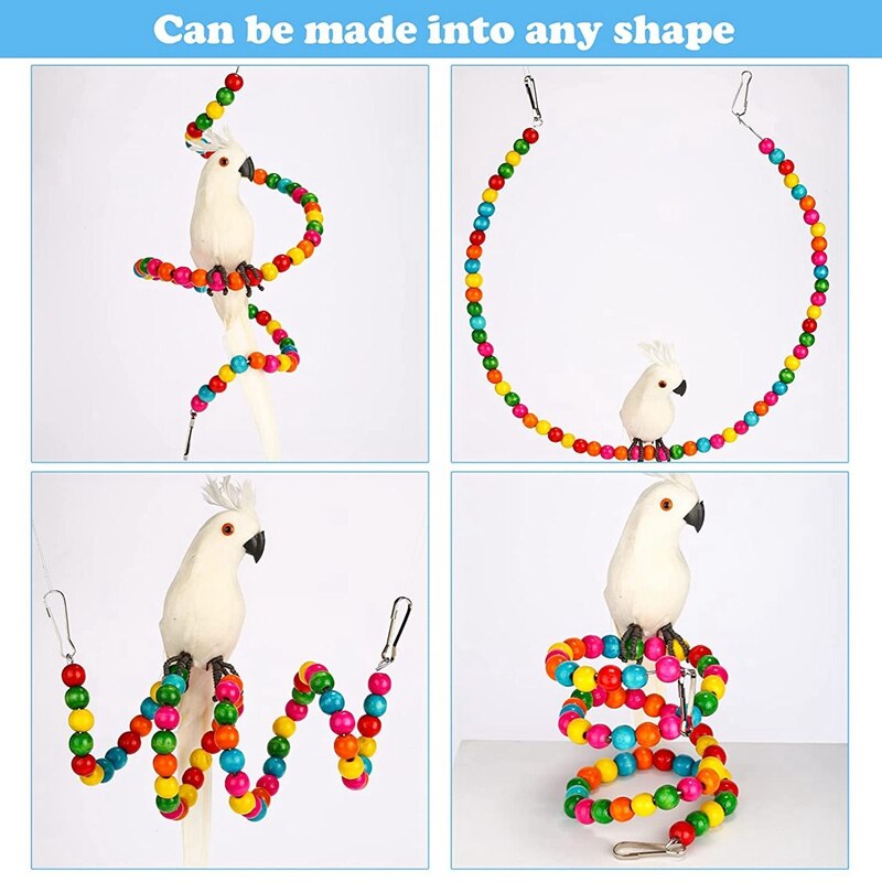 Bird Parakeet Toys Parrot Chewing Toys Foraging Shredder Toy Parrot Cage Foraging Hanging Toy Bird Swing Perch
