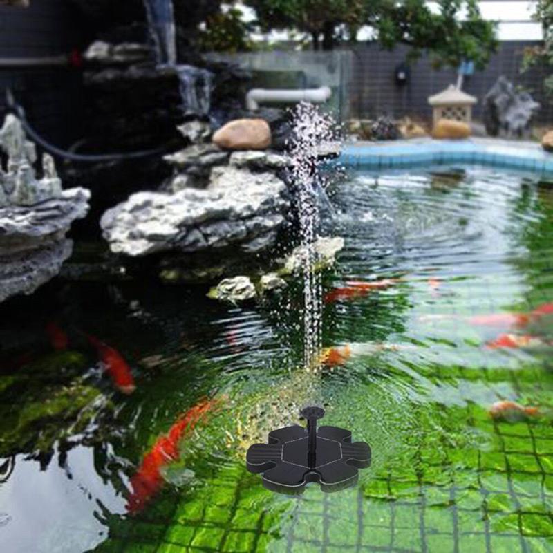 Mini Solar Powered Fountain Garden Pool Pond Solar Panel Floating Fountain Garden Decoration Water Fountain