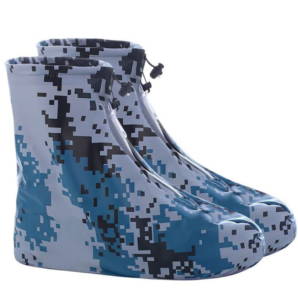 Vattentäta skyddsskor stövelskydd unisex spänne snöskoöverdrag högtopp och halkskydd förtjocka barn regnskofodral