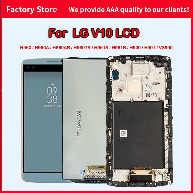 1440 * 2560 LCD For LG V10 VS990 f600 H900 H901 H960 H961 H962 H968 H961N F600L Display Screen Touch Sensor Digitizer Assembly