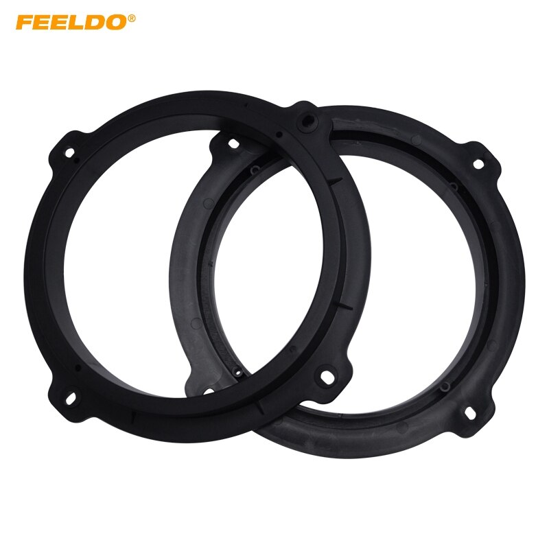 FEELDO-espaciador de altavoz para coche, 1 par, 6,5 &quot;, adaptador de bocina para Hyundai ix20 ix25 ix35, alfombrillas de anillo de reacondicionamiento estéreo para puerta delantera