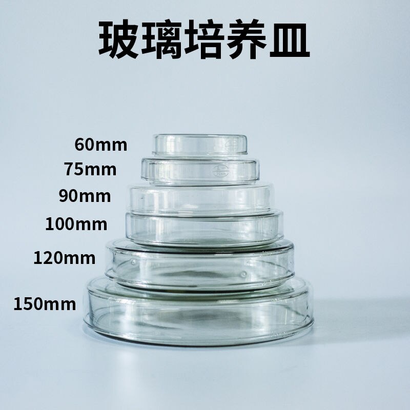 Glass Petri Dishes,60/75/ 90 /100/ 120mm,Experimental Cell Bacterial Culture Dishes,Glass Plates,Experimental Equipment