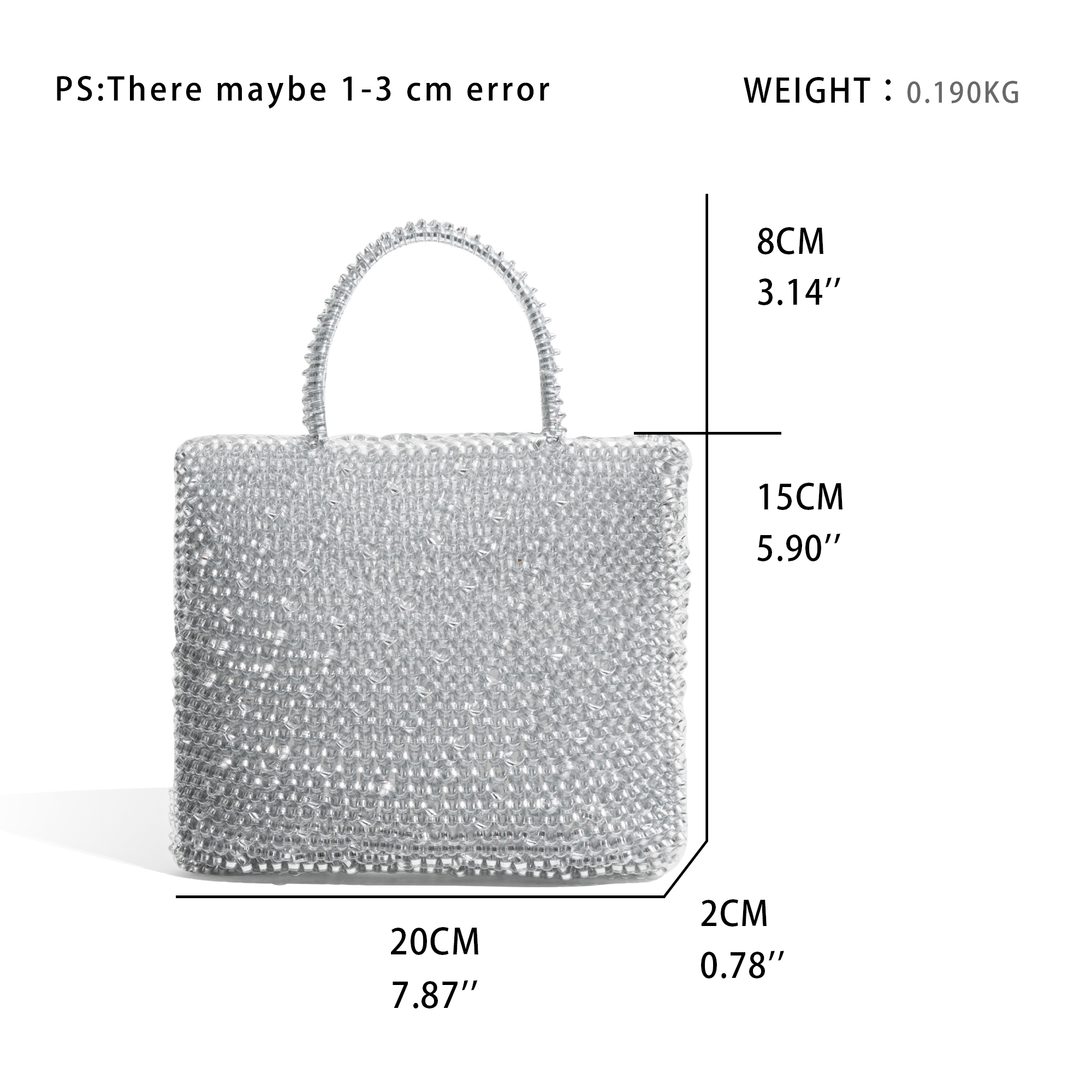 Lyxig trendig märkesväska i pvc för små hobos för damer, kvällsfest, clutch, telefonväska, enfärgad, elegant, enkel tote-väska