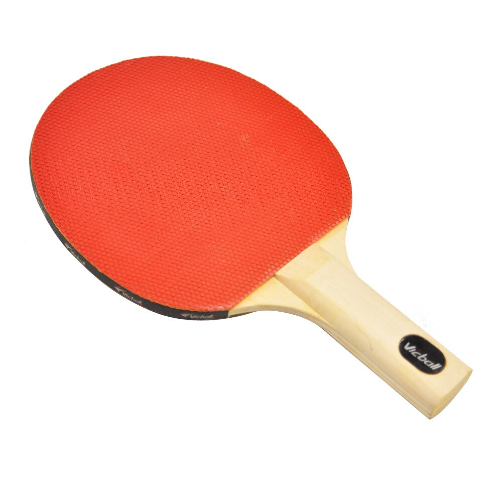 Dubbelsidig bordtennisracket instegsbottenplatta gummi primärt spelträning inomhus sporttillbehör: Vitt handtag 