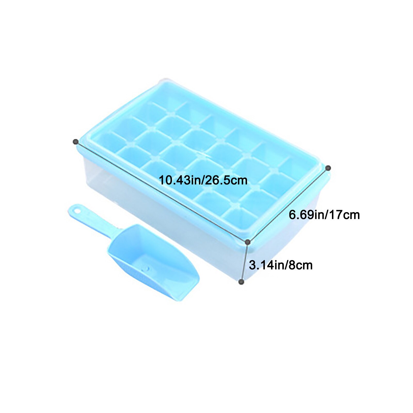 24 Grid Ice Cube Mold Silicone Ice Cube Tray Square Ice Tray Mould Easy Release Silicone Ice Cube Form Bar Kitchen Accessories