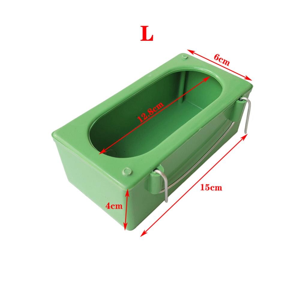 10Pcs Bird Feeder Plastic Food Feeding Box Holder Parrot Pigeon Cage Feeder Bird Feeding Bowl For Food Water Cage Accessories: L