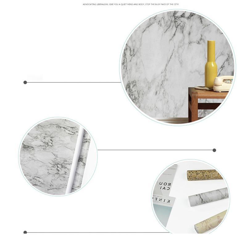 Self Adhesive Wallpaper Marble Stickers Waterproof Heat Resistant Kitchen Countertops Table Furniture Cupboard Wall Paper