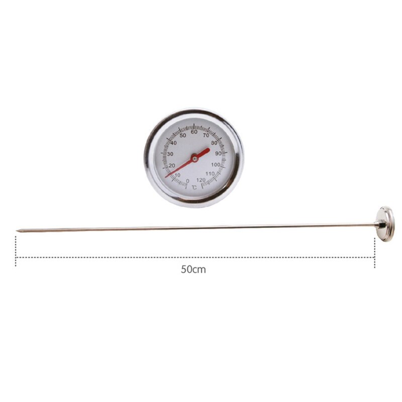 20 Inch/50cm Length Compost Soil Thermometer Premium Food Grade Stainless Steel Measuring Probe Detector