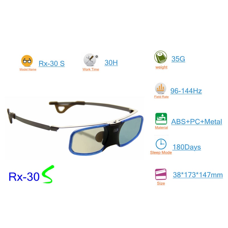 3D DLP Projektor Aluminium Aktive Verschluss Brille mit Clip für kurzsichtig Für BenQ Optoma Acer LG Für Xgimi Z4X/h1/Z5/Z3/Z4/Z6/H2