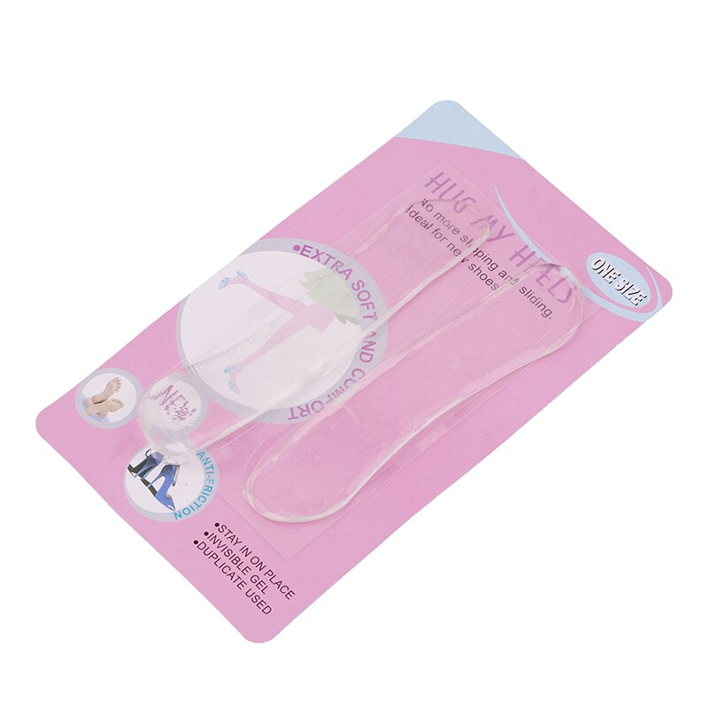 Plantillas de silicona antideslizantes para zapatos, almohadillas de tacón alto invisibles para talón y talón, 1 par