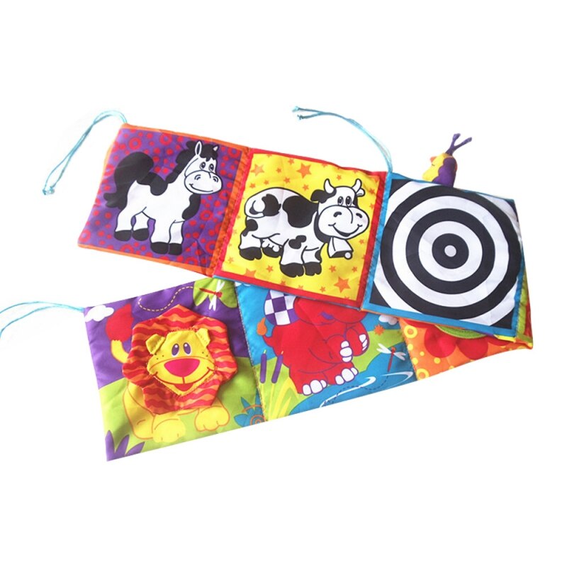 Baby Speelgoed Kinderen Doek Boek Kennis Rond Multi-touch Multifunctionele Leuke Dubbele Gekleurde Kleur Bed Bumper Cartoon Doek Boek