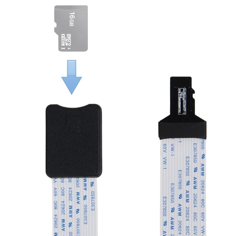 TF Male To MicroSD Female Flexible Extension Adapter Cable For Phone GPS TV U4LA
