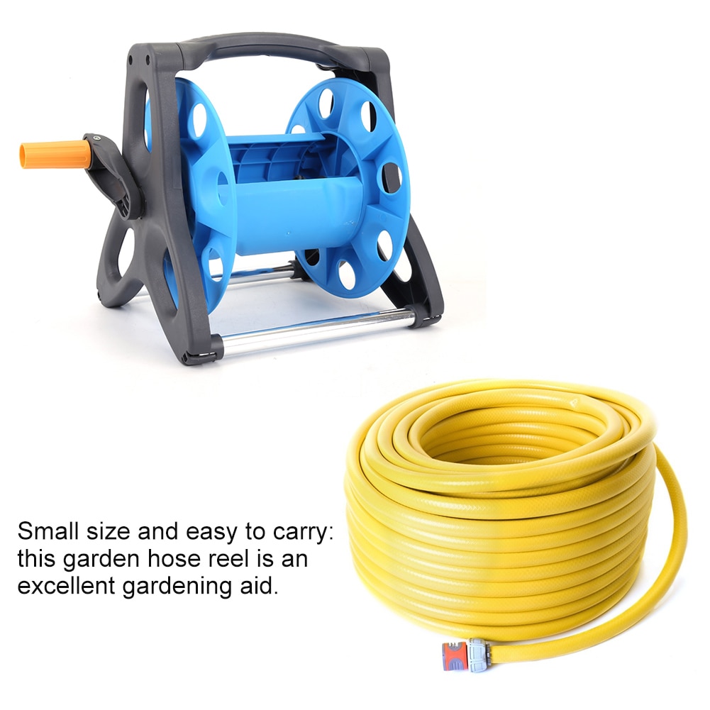 Garden Watering Hose Pipe Reel Holder Rack Storage Cart Gardening Water Planting Cart Aluminum Frame Irrigation Supply Portable