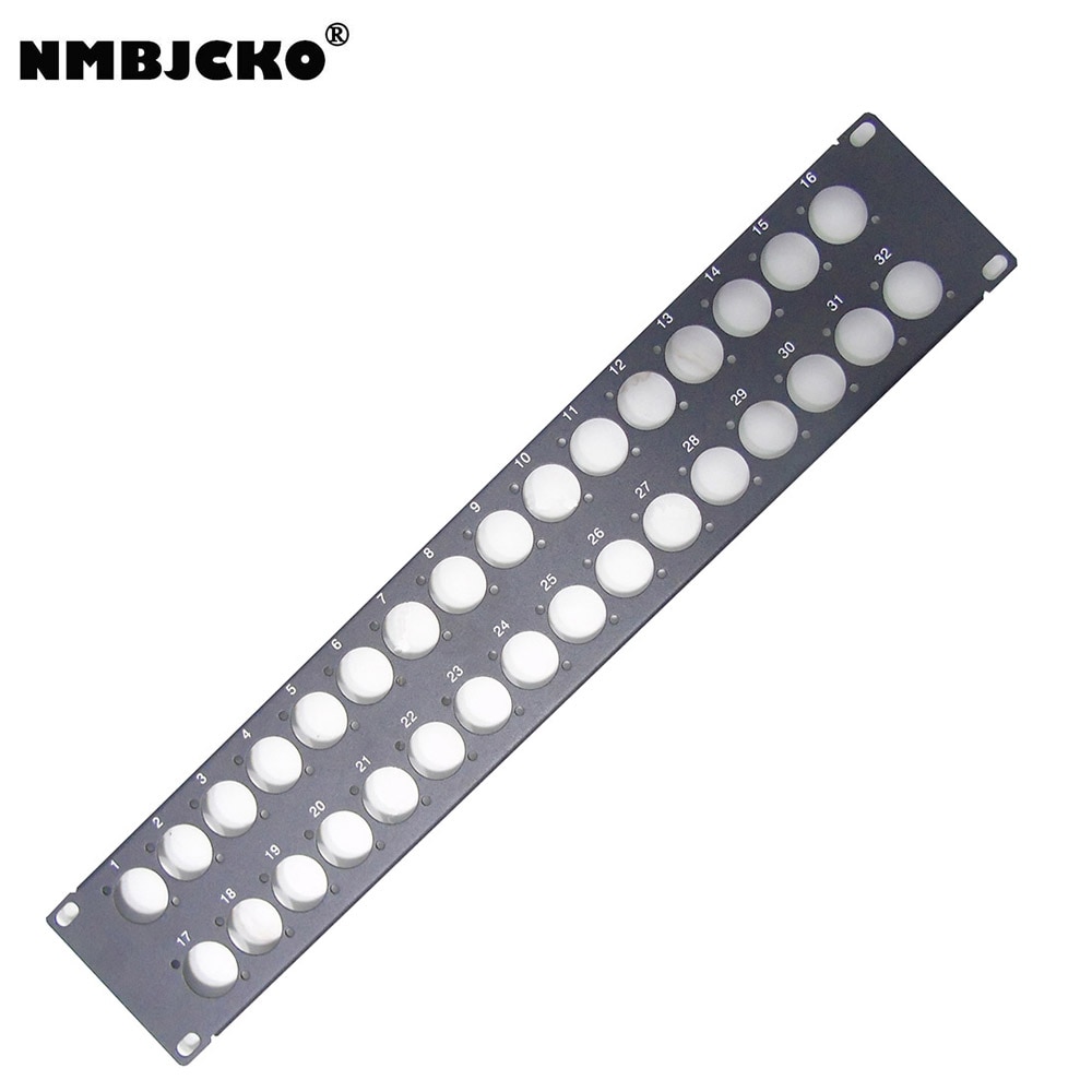 NMBJCKO 2U32CH audio connectors D-Series Panel Mount Jack Chassis Panel Mount Connector with D-series rack panel