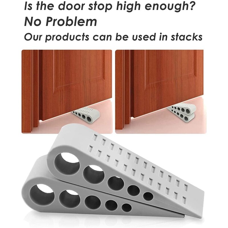 Door Stops 4 Packs, Non-Slip Door Stop, Door Stoppers, Door Wedge Well On Tiles, Marble, Wood And Laminate Floor