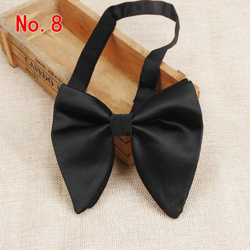 Men's Big Suits Red Navy Bow Ties For Man Wedding Solid Woven Bowknot Butterfly Tie 9colors: 8