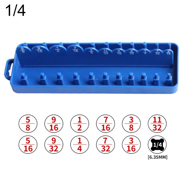 1/4 \ "3/8 \" zócalo manga soporte de almacenamiento garaje colección herramienta Métrica