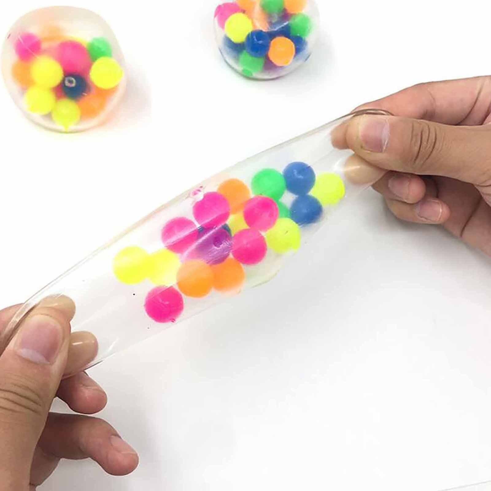 kommen 3PCS ungiftig Farbe Squeeze Relief Ball Spielzeug Transparent Ball Stressabbau Spielzeug Kinder Erwachsene Weihnachten juguete