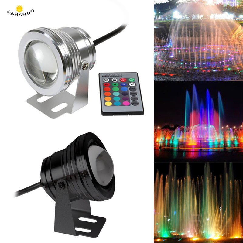 10W DC 12V RGB LED Unterwasser Lampe IP68 Wasserdicht Brunnen Pool Teich Aquarium Aquarium LED Licht Lampe mit Fernbedienung