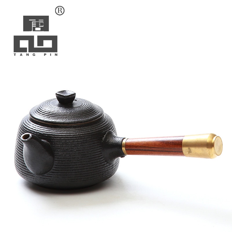 TANGPIN black ceramic teapot kettle chinese tea pot for puer chinese kung fu tea sets