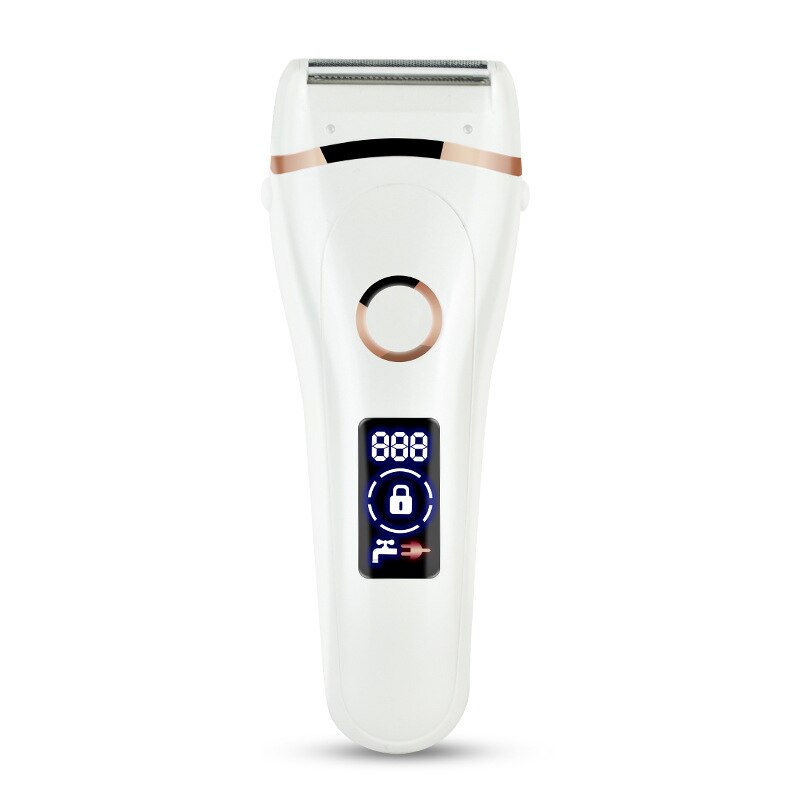 Elektrisk barbermaskine genopladelig barbermaskine til kvinder epilator hårfjerning barbermaskine 3 in 1 barbermaskine til kvinder bærbar kvindetrimmer: Hvid