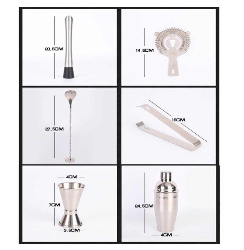 Premium Cocktail Shaker Bartender Kit With Natural Bamboo Stand Cocktail Shaker Set With Highest Bar Tools