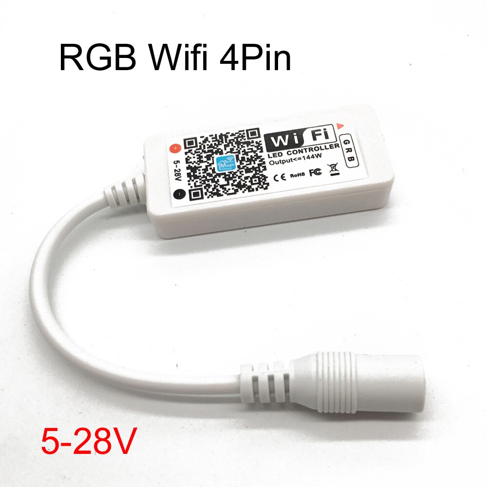 DC5V 12V 24V RGB Led Wifi Controller RGBW RGBWW Bluetooth WiFi LED controller For 5050 2835 WS2811 WS2812B led strip Magic Home: Wifi RGB