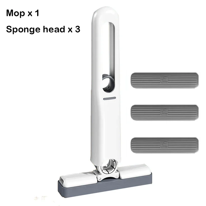 шбра Mop Krachtige Knijp Opvouwbare Vloer Wassen Huis Schoonmaken Mops Zelfknijpen Bureau Cleaner Glas Huishoudelijke Schoonmaakmiddelen Gereedschap: YELLOW