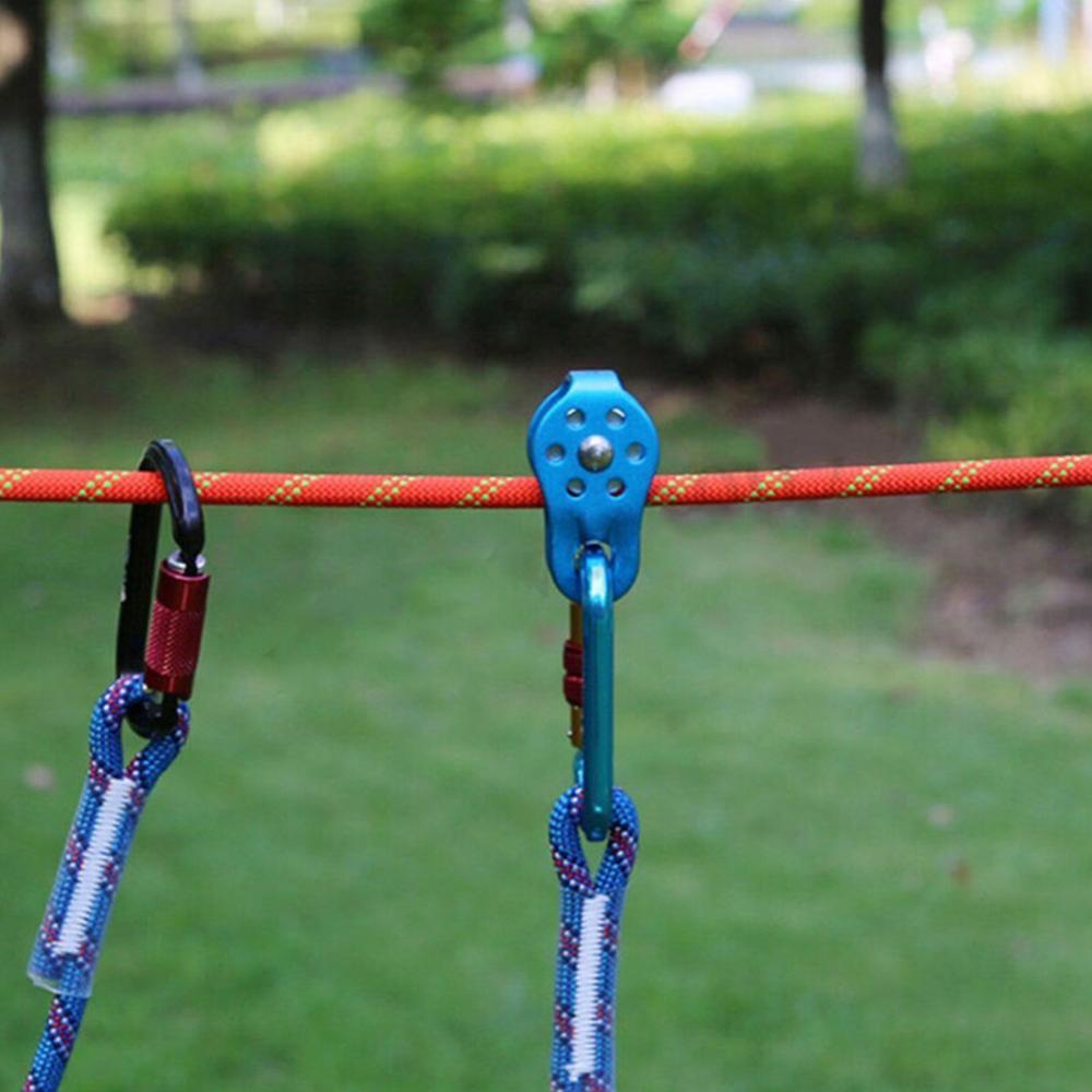Aluminum Alloy Single Rope Outdoor Mountaineering Climbing Cave Pulley Fixed Single Pulley Crossing Rescue Cave Hoisting Pulley