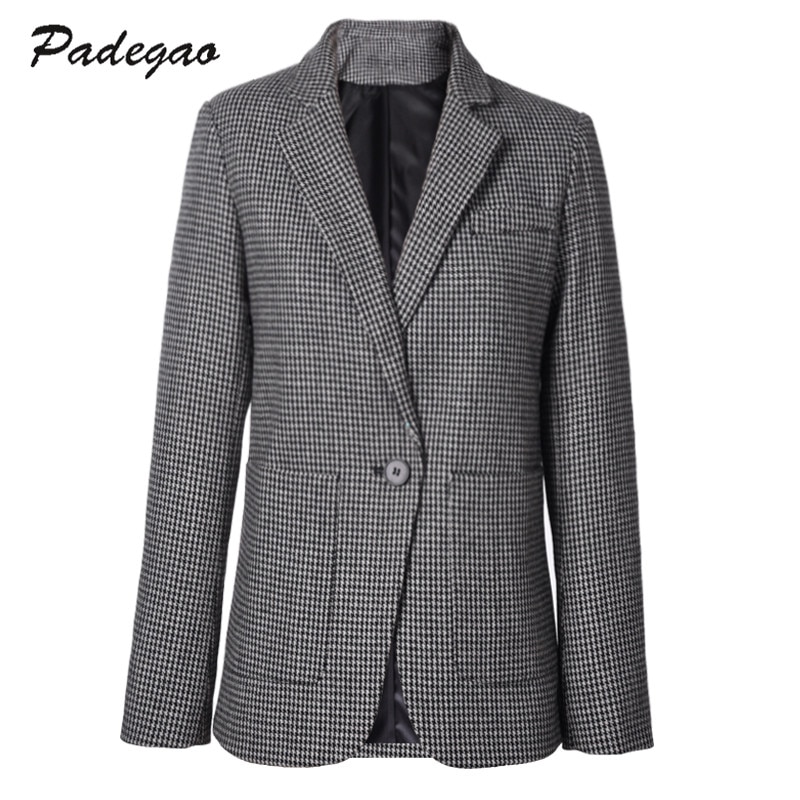 AEL-traje informal para mujer, abrigo a cuadros, ropa de otoño, urbana, ,