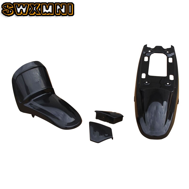 Motorfiets Voor Achter Fenders Spatborden Kit Voor Yamaha PW50 PY50 Pw Py 50 Plastic Spatbord Stroomlijnkappen Onderdelen Accesorios Moto blauw: black