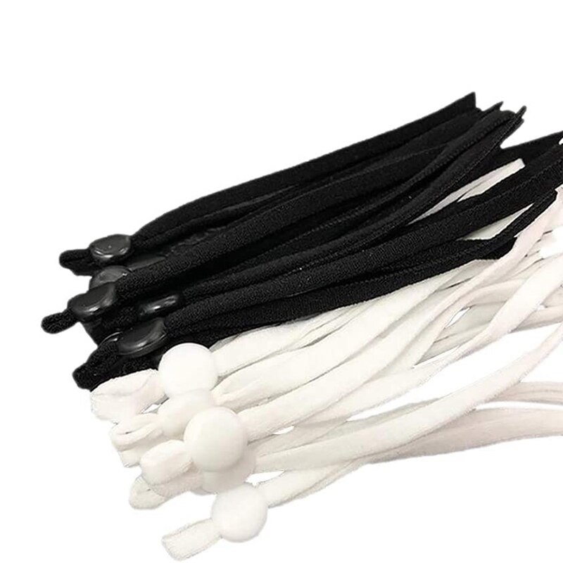 100 stuks elastische naaiband met verstelbare gesp, rekbaar masker, oorlus, oorwarmerkoord, doe-het-zelfbenodigdheden: Default Title