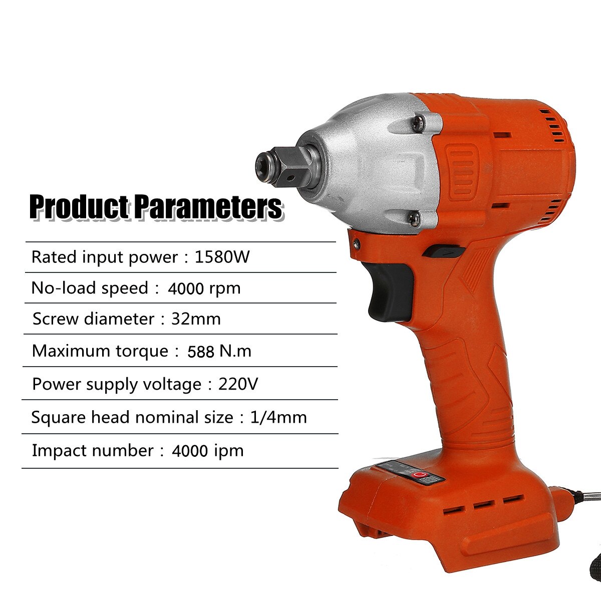 18v elektrische borstelloze slagschroevendraaiers 32mm 588n. m koppel oplaadbare 1/2 dopsleutel elektrisch gereedschap draadloos voor makita accu