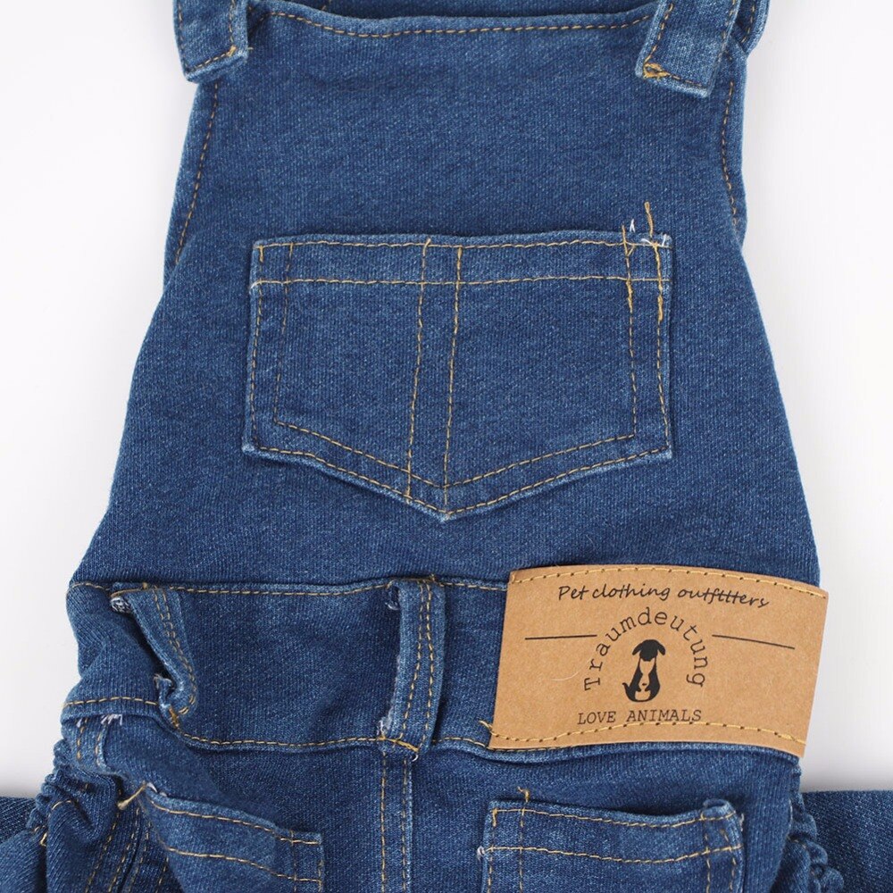 Small Dogs Jumpsuit Overalls Jeans Cats Clothes For Pets Costume Costumes Yorkshire dog onesie yorkshire terrier pyjama chien