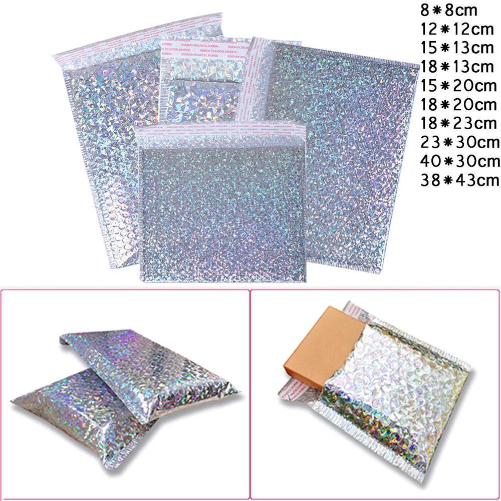 Bubble bag Silver Envelope Foam Foil Bag Packaging Waterproof Envelopes Mailer Anti-Vibration Bag Mailing U9U4