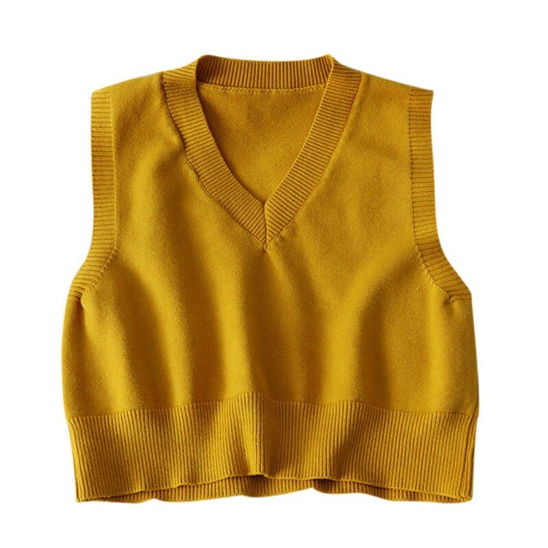 Pull Sans Manche Col V Gilet En Laine Sans Manches Col V - Tendance Automne/hiver Pour Femme Pull Sans Manches Femme Tricot