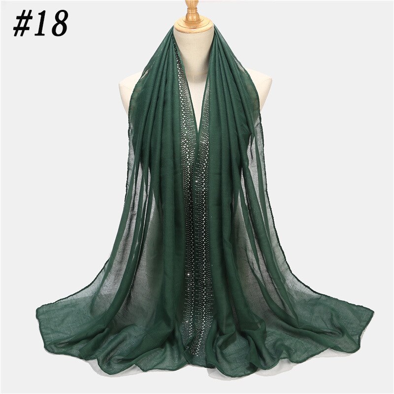 1Pc Tibetaanse Groene Maleisische Etnische Hoofddoek Point Diamond Porselein Elegante Vrouwelijke Sjaal