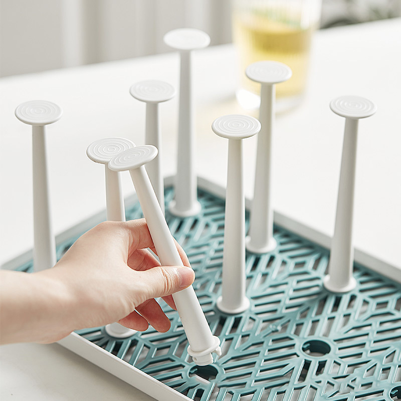 Cup Drying Rack Stand Glass Cup Drainer Holder Detachable Tea Cups Dish Drying Rack Storage Tray Organizer Kitchen Organizer