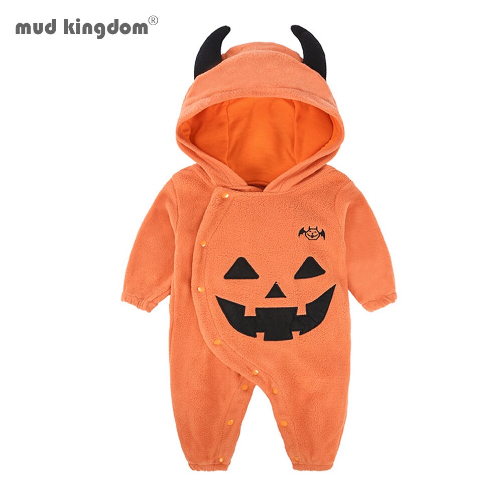 Guardkingdom-peleles de manga larga para bebés, disfraz de calabaza para Halloween, mono con capucha para gatear, ropa infantil de otoño