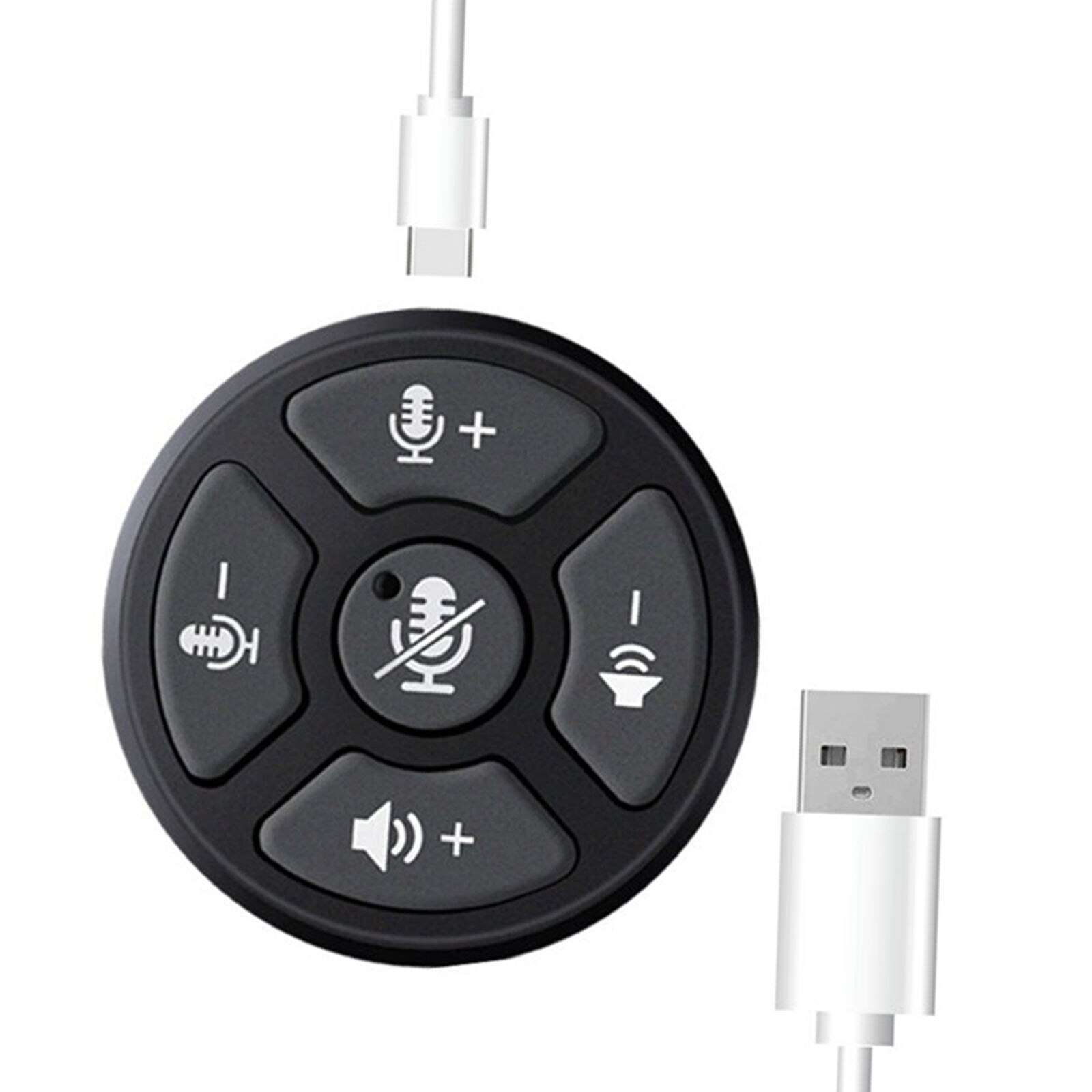 USB Conference Microphone with Mute Button Easy Setup for Online Class PC