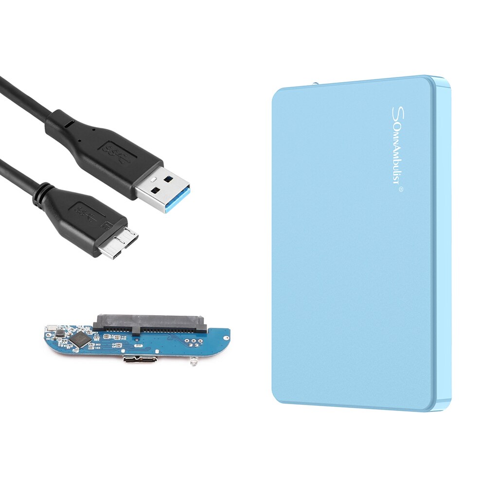 Abs Materiaal Draagbare Externe Harde Schijf Shell Usb 3.0 2.5 Inch Hdd Harde Schijf Opslag Apparaat Voor Laptop Desktop