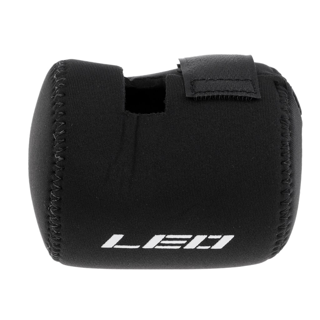 Fishing Drum Reel Cover Bag Neoprene Pouch Casting Drum Reel Bag Loop Fasteners Reel Cover Black Drum Reel Cover Fishing Reel