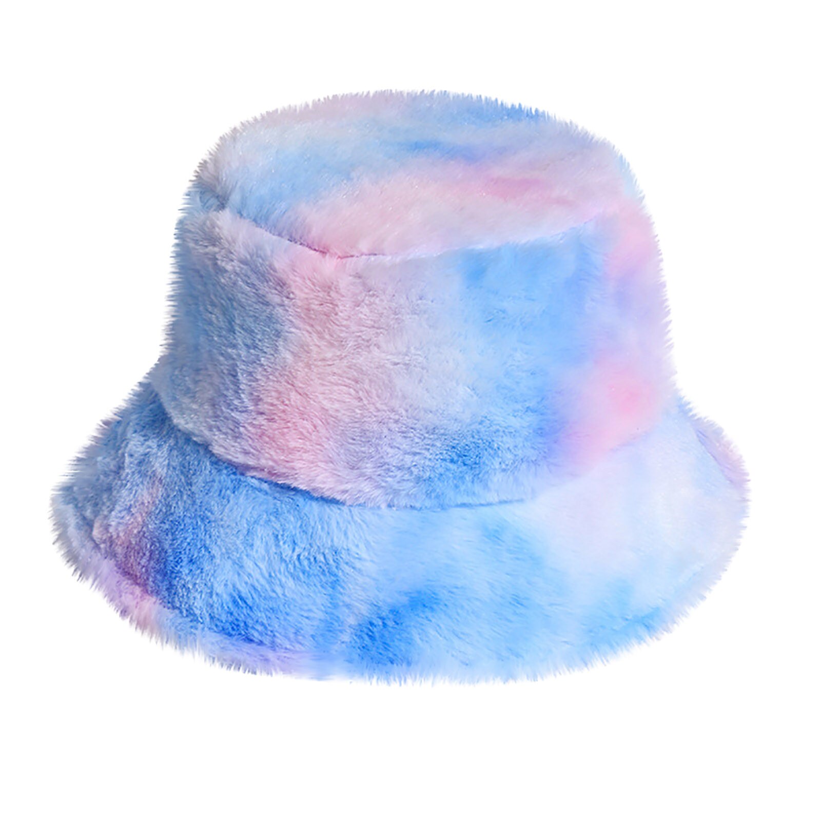 Sombreros de pescador de felpa con tinte anudado para mujer, gorro abrigado para exteriores, gorra de pescador de terciopelo suave, gorro de lavabo cálido de para mujer