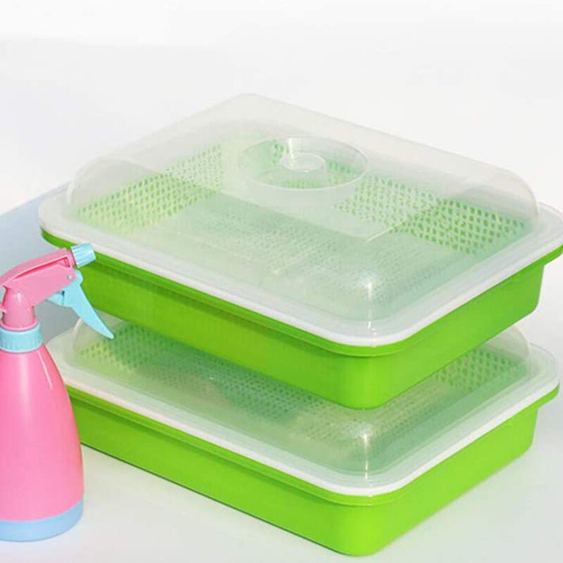 2-Piece Seed Germination Tray, Seed Germination Tray With Lid, Soilless Cultivation With Drainage Holes CNIM