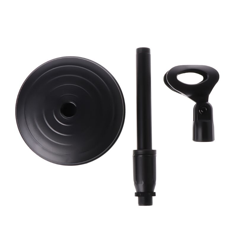 Foldable Desktop Tripod Mic Stand Adjustable Angle Foldable Table Tops Microphone Mount Holder Stand Bracket Plastic Black