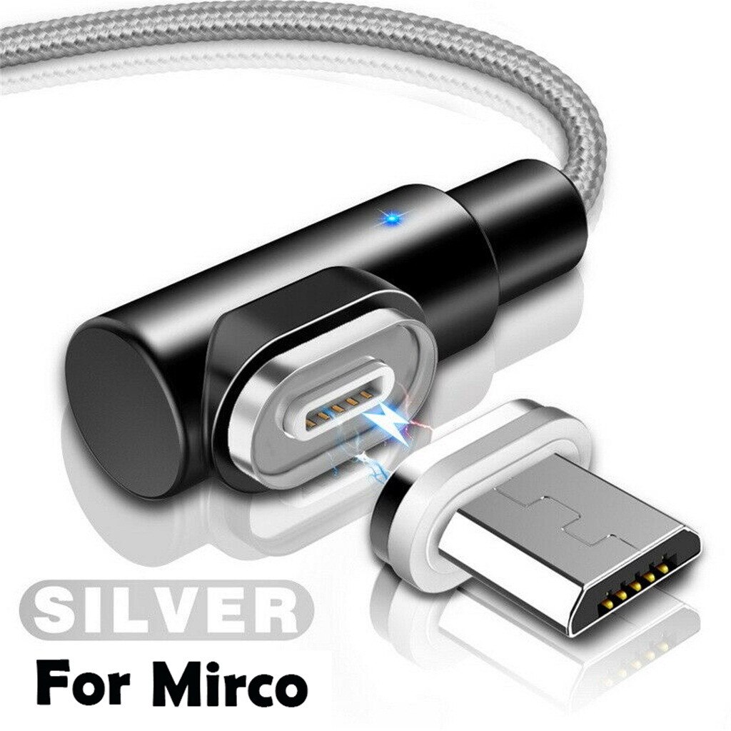 OMESHIN 90 degree Magnetic Cable Micro usb Type C Fast Charging Microusb Type-C Magnet Charger For Xiaomi Android Phone Charger: Micro  SL / 2M