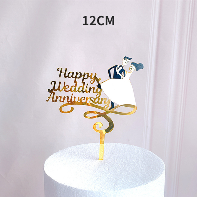 1PC kolorowe kwiaty cylinder na tort urodzinowy złoty akryl urodziny na przyjęcie deser dekoracja na niemowlę prysznic naczynia robić pieczenia: Type2