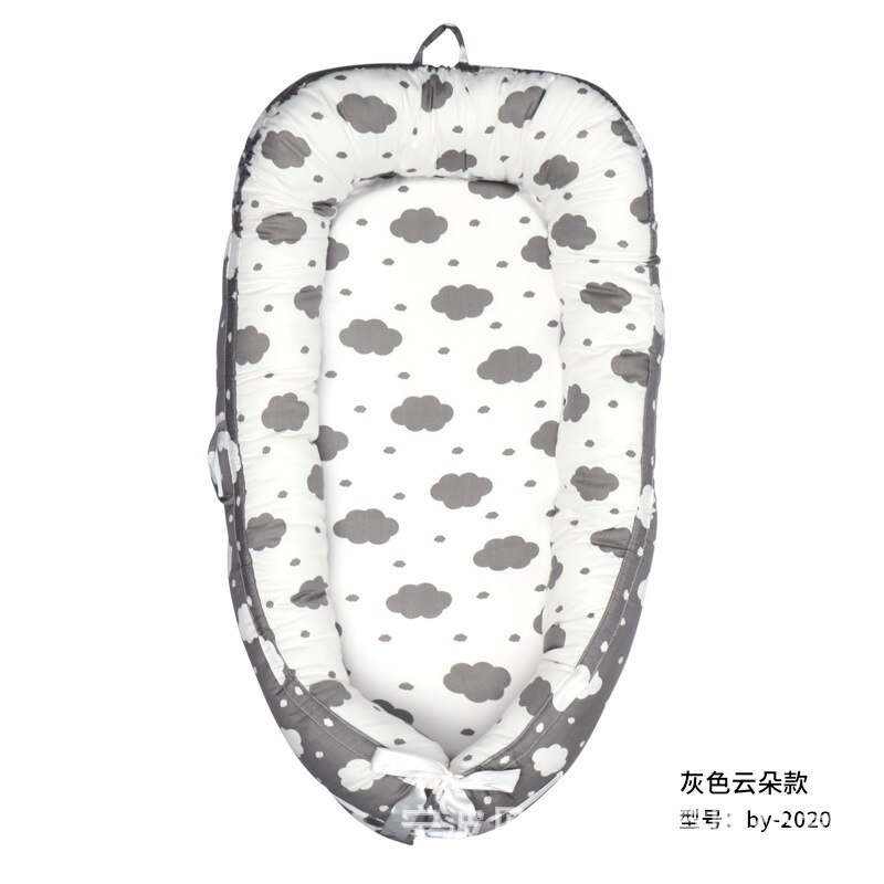 Explosions baby bed in Portable Crib Baby Bed Grey Elephant Fabric Baby Bionic Bed room decor: 8 80-50CM