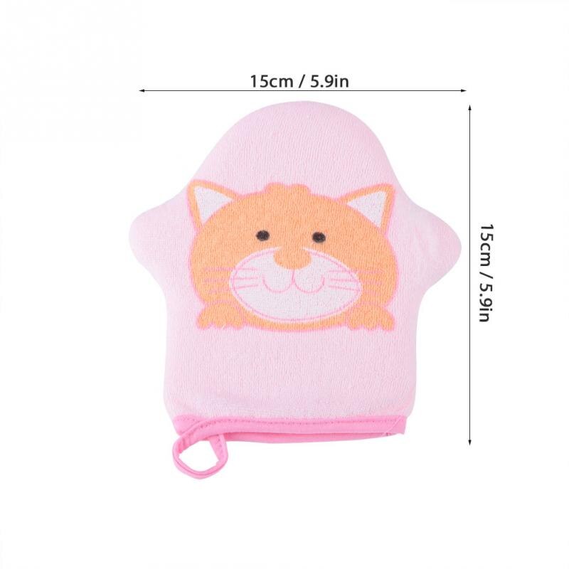 Baby bad dusch svamp tecknad stjärna modell mjuk bomull barn bad borste bomull skrubber baby shower handske svamp babyvård: Rosa